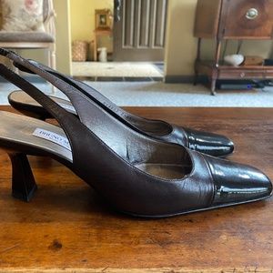 Bruno Magli Black Sling back pumps 8.5B